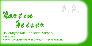 martin heiser business card